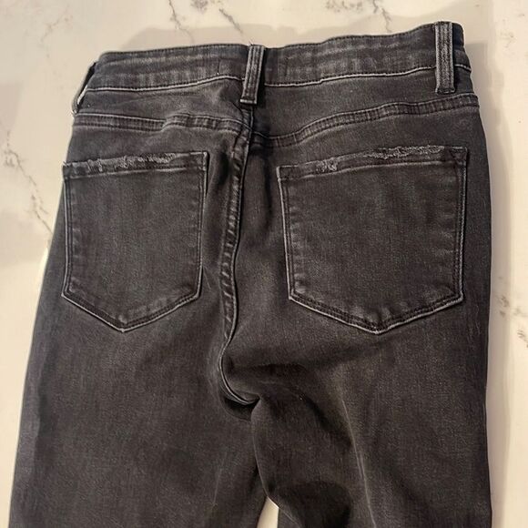 VERVET RIPPED Knee Button Fly sculpted skinny jeans - Picture 5 of 5